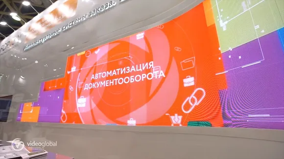 Ролик для экрана на выставочном стенде